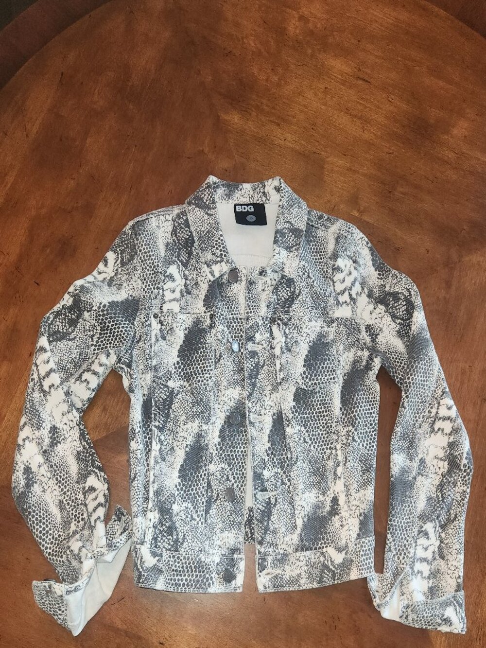 BDG Snake skin print jeans jacket, Women's Small